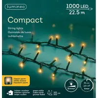 Lumineo Lichterkette Compact 1000 LED klassisch warm außen 22,5 m grün