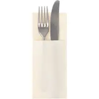 Papstar 50 Servietten "ROYAL Collection" 40 cm x 30 cm champagner mit Besteckfalz