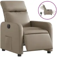 vidaXL Relaxsessel Elektrisch Cappuccino-Braun Kunstleder