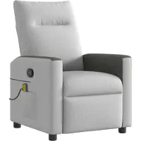 vidaXL Massagesessel Wolkengrau Stoff