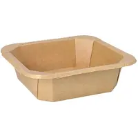 Starpak 25 Salatschalen Lunchboxen, Pappe eckig 750 ml 4,7 cm x 16,2 cm x 16,2 cm braun