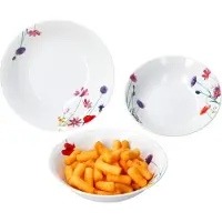 MamboCat 3tlg Servierschale Set Marie 650ml 1L & 1,3L Porzellan Blumen Schüssel Beilagen