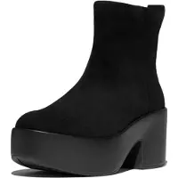 Original Brands FITFLOP FitFlop Platfforms Suede Heeled Ankle Boots SCHWARZ 41