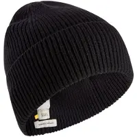 Camel active Beanie aus einem Baumwoll-Kaschmir Mix in Schwarz | Gr.: onesize
