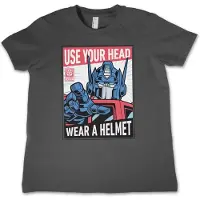 Transformers Shirt "Use Your Head Wear A Helmet Kids Tee" in Grau | Gr.: 9-10 Jahre