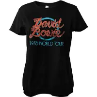 David Bowie Shirt "1978 World Tour Girly Tee" in Schwarz | Gr.: L