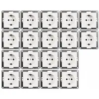 McPower Schutzkontakt-Steckdose ''Flair'' 250V~/16A, Einsteckschutz, 18er-Pack weiß