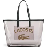 Lacoste Shopper Schultertasche Shopping Bag Transparent Noir Ermine