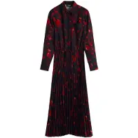 Desigual Hemdkleid Plisado 25WWVW16 Rot Regular Fit