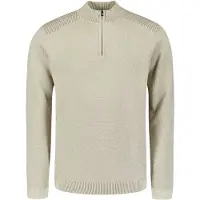 No-excess Halfzip Pullover Texture Cremeweiß