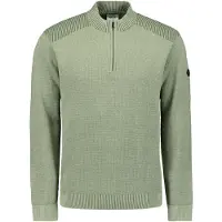 No-excess Pullover Half Zip Plated Structure Knit Light Moss Größe: XL | Pullover Outlet | Herren