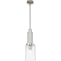 Licht-Erlebnisse Pendelleuchte Glas Metall E27 17,8 cm breit H: max. 176,5 cm Nickel poliert rund Jugendstil