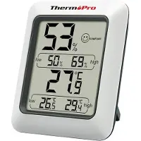 ThermoPro Thermo-Hygrometer TP-50, mit LC-Display, digital, von -50 bis 70°C, innen