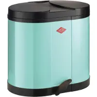 Wesco ÖKOSAMMLER 170 in MINT mit 30 (2x 15) Liter Volumen und Fußtritt / 2-fach Trennung / Mülleimer