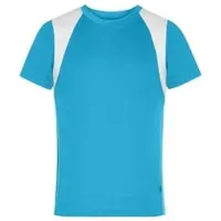 James & nicholson Kinder Topcool T-Shirt JN397K, türkis/weiß, Größe M - türkis - M