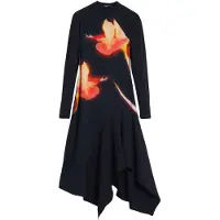 Desigual Kleid für den Alltag Mila 25WWVK40 Schwarz Slim Fit