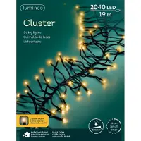 Kaemingk Lumineo Cluster Lichterkette 2040 LED klassisch warm außen 19 m schwarz