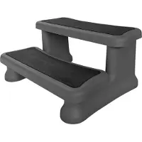 Canadian Spa Whirlpool Treppe, 90 x 60 x 40 cm, 2-stufige Universaltreppe - schwarz
