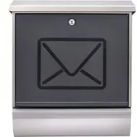 Burg wachter Briefkasten "Lucca-Set 37130 Ni Letter", mit separatem Zeitungsfach, aus Edelstahl
