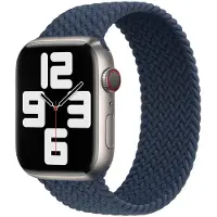 Apple Geflochtenes Solo Loop für Watch | 38/40/41/42 mm - Größe 9 - Abyss Blue