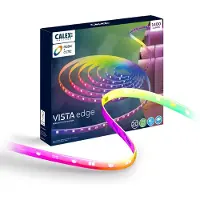 Calex Vista LED-Streifen, Länge 20 m, RGB, CCT Fernbedienung Vista, dimmbar, weiß / opal, für Wohn- / Esszimmer, Kunststoff, Modern