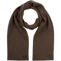 Camel active Strickschal aus reiner Lammwolle in Dunkelbraun | Gr.: onesize
