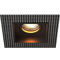 LEDVION - Trimless Einbaustrahler led Spot Black Square, 130x130 mm, 3W, 2700k, 345 Lumen, dimmbar, neigbar, GU10 -Anpassung, Aluminium, IP20