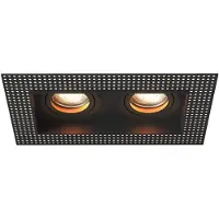 LEDVION LED Einbaustrahler Schwarz GU10 Fassung 3W Warmweiss dimmbar