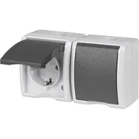 REV RITTER AP-Steckdose AquaForm gr FR AP-Steckdose 2-fach waagerechte Montage 351192 4008297102212