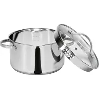 Kruger Kochtopf mit Ausguss 1,5 l Ø16cm Edelstahl
