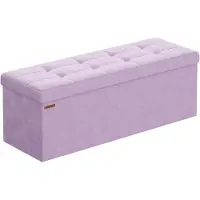 Songmics Sitzbank mit Stauraum aus Samt 38 x 110 x 38 cm LSF277P01