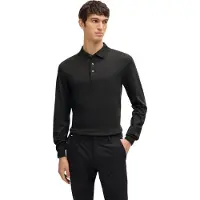 BOSS Longsleeve-Poloshirt aus Interlock-Baumwolle mit Logo Grösse 5XL