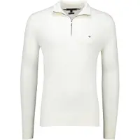 Tommy Hilfiger Herren Pullover & Cardigans Pima Org Ctn Cashmere Zip Mock - Ecru - Größe S