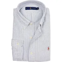 Ralph Lauren für Herren. 710792041004 Custom Fit Oxford Hemd blau (L), Lässig, Party, Baumwolle, Klassisch, Langarm