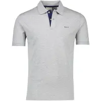 Gant Poloshirt Contrast Pique Polo Herren Grey Melange-XXXL