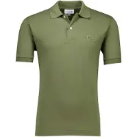 Lacoste Klassisch geschnittenes Poloshirt mit kurzen Ärmeln aus grünem Piqué-Baumwolle