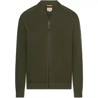 Camel active Strickjacke im Bomberstil in Waldgrün | Gr.: 4XL
