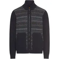 Camel active Strickjacke mit Stehkragen in Navyblau | Gr.: XXL