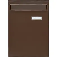 Burg wachter Zaunbriefkasten Stahl pulverbeschichtet BxHxT 397/284/104 mm Leipzig braun 778 BR mit Ö
