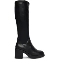 Tamaris Damen Stiefel Langschaft vegan und mit Reißverschluss 1-25526-45, Größe:38 EU, Farbe:Schwarz