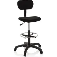 Hjh OFFICE TOP WORK 05 - Arbeitsstuhl Arbeitshocker Schwarz