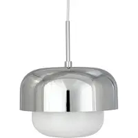 Dyberg Larsen Pendelleuchte LED, Hängelampe, Deckenlampe Pendel, Pendellampe Esstisch, Pendelleuchte für Wohnzimmer, Skandinavische Design, Haipot chrom