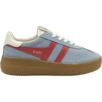 Gola Athena Damensneaker, Leder, Air/Coral/Off White, Wechselfußbett - Damenschuhe Top Trends, Blau, leder