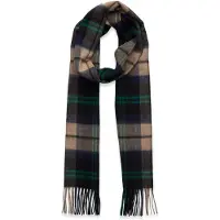 Barbour Schal Wool Cashmere Tartan Scarf Unisex Green Loch