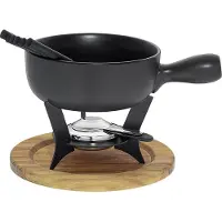 kela Käsefondue-Set Country 6 Personen Schwarz 2 L