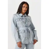Liu Jo Damen Jacken Giubbino Denim Loud - Lichtblauw - Größe 34