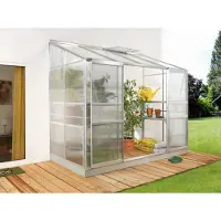 Pergart Vitavia, Anlehn-Gewächshaus "Ida 3300", aluminium eloxiert, 3,3 m², 4 mm HKP