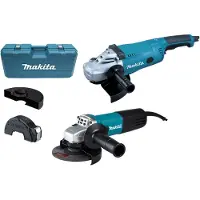 Makita Winkelschleifer-Set 230 mm, 2.200 W, 125 mm, 840 W - DK0054G