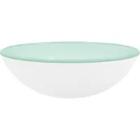 vidaXL Waschbecken Hartglas 42x14 cm Weiß
