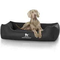 Knuffelwuff Kunstleder Hundebett Sidney XXL 120 x 85cm Schwarz